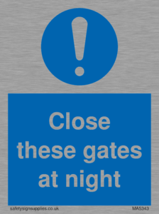 MA5343: Close these gates at night