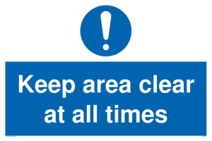 MA5501: Keep area clear at all times