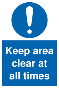 MA5501: Keep area clear at all times