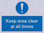 MA5501: Keep area clear at all times