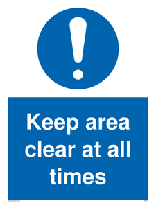 MA5501: Keep area clear at all times