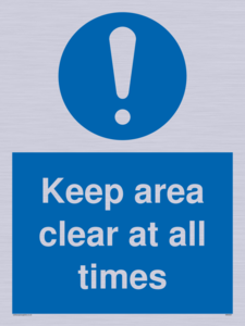 MA5501: Keep area clear at all times