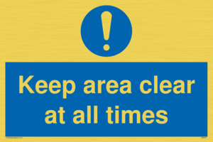 MA5501: Keep area clear at all times