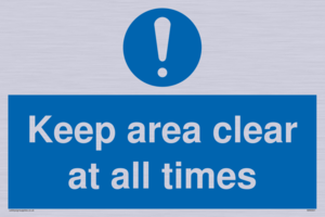 MA5501: Keep area clear at all times