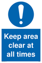 MA5501: Keep area clear at all times
