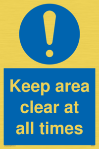 MA5501: Keep area clear at all times