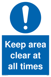 MA5501: Keep area clear at all times