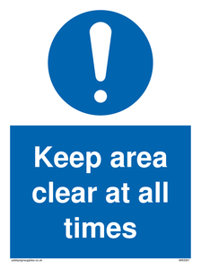 MA5501: Keep area clear at all times