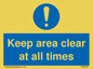 MA5501: Keep area clear at all times