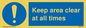 MA5501: Keep area clear at all times
