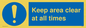 MA5501: Keep area clear at all times