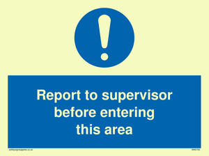 MA5755: Report to supervisor before entering this area