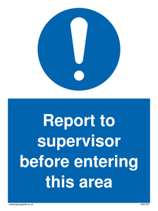 MA5755: Report to supervisor before entering this area