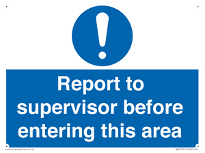 MA5755: Report to supervisor before entering this area