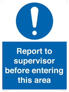 MA5755: Report to supervisor before entering this area
