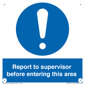 MA5755: Report to supervisor before entering this area