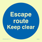 MA5925: Escape route keep clear