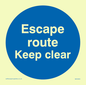 MA5925: Escape route keep clear