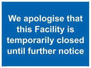 MA5961: We apologise that this Facility is temporarily closed until further notice