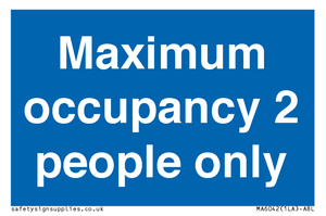 MA6042: Maximum occupancy 2 people only