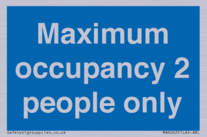 MA6042: Maximum occupancy 2 people only
