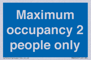 MA6042: Maximum occupancy 2 people only