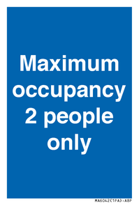 MA6042: Maximum occupancy 2 people only