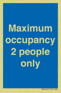 MA6042: Maximum occupancy 2 people only