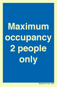 MA6042: Maximum occupancy 2 people only