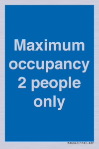 MA6042: Maximum occupancy 2 people only