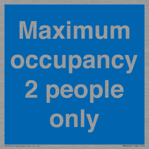 MA6042: Maximum occupancy 2 people only