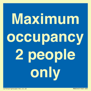 MA6042: Maximum occupancy 2 people only