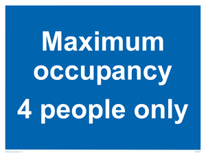MA6043: Maximum occupancy 4 people only