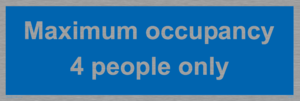 MA6043: Maximum occupancy 4 people only