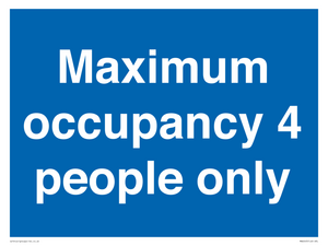 MA6043: Maximum occupancy 4 people only