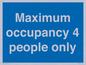 MA6043: Maximum occupancy 4 people only