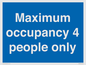 MA6043: Maximum occupancy 4 people only