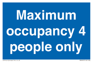 MA6043: Maximum occupancy 4 people only