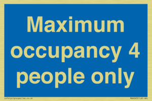 MA6043: Maximum occupancy 4 people only