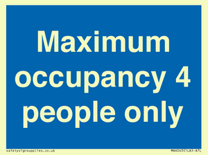 MA6043: Maximum occupancy 4 people only