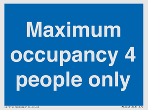 MA6043: Maximum occupancy 4 people only