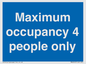 MA6043: Maximum occupancy 4 people only