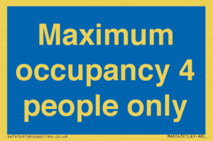 MA6043: Maximum occupancy 4 people only