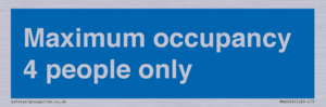 MA6043: Maximum occupancy 4 people only