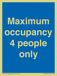 MA6043: Maximum occupancy 4 people only