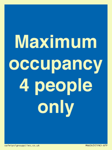 MA6043: Maximum occupancy 4 people only