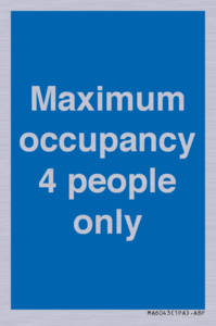 MA6043: Maximum occupancy 4 people only