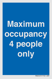 MA6043: Maximum occupancy 4 people only