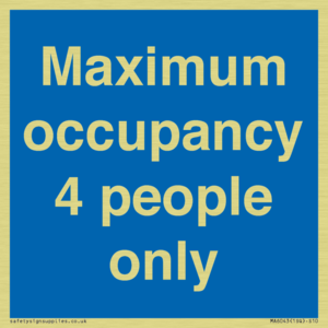 MA6043: Maximum occupancy 4 people only