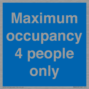 MA6043: Maximum occupancy 4 people only